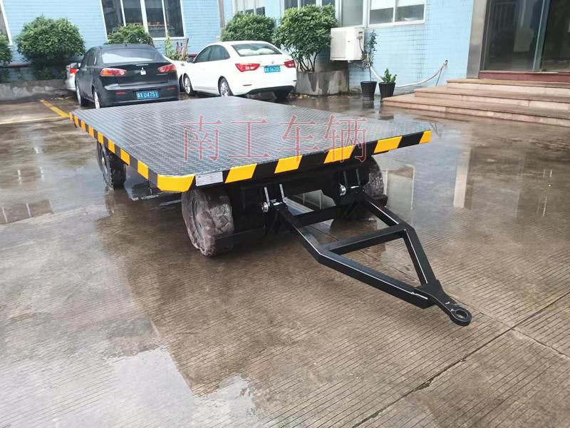 5吨无动力叉车牵引平板拖车